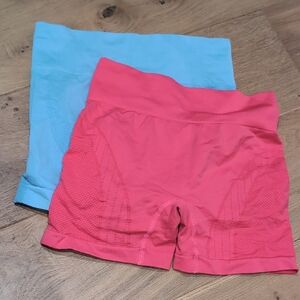 Pink and Blue Workout Shorts